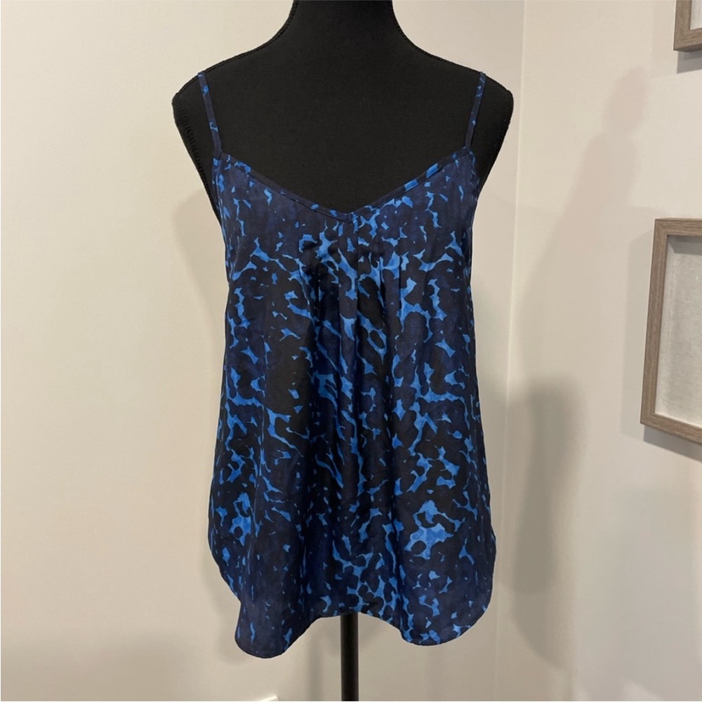 Aritzia Talula Blue & Black Animal Print Camisole EUC